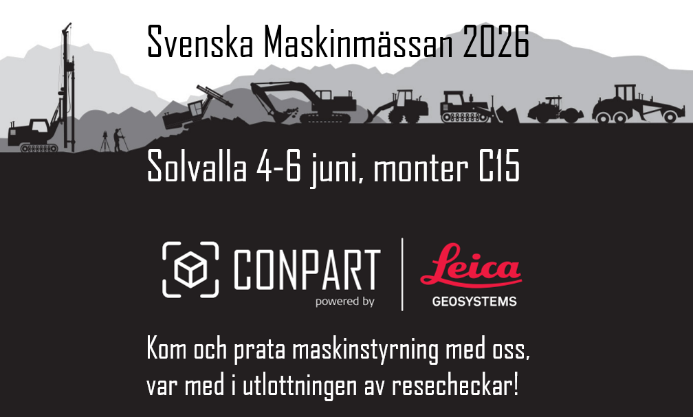 CONPART är återförsäljare för Leica Geosystems maskinstyrning för entreprenadmaskiner. Hos oss hittar du rätt lösning för ditt projekt.